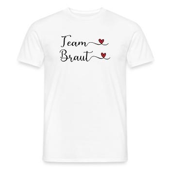 Team Braut mit Herz - Männer T-Shirt - Weiß - Vorne - AI Model Male 178 dark (178cm)