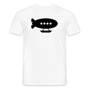 Airship - Men's T-Shirt - white - Front - AI Model Male 178 dark (178cm)
