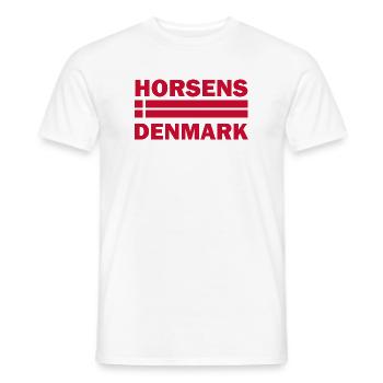 Horsens Dänemark-Flaggenmotiv - Männer T-Shirt - Weiß - Vorne - AI Model Male 178 dark (178cm)