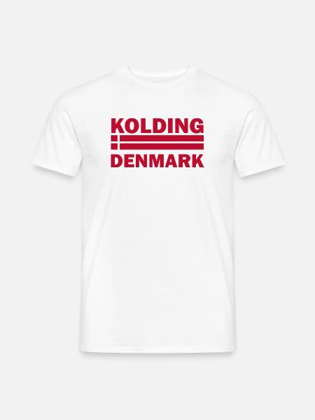 Kolding, Dänemarks Stadtflagge - Männer T-Shirt - Weiß