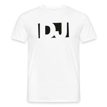 DJ Typo-Motiv (Minimal) - Männer T-Shirt - Weiß - Vorne - AI Model Male 178 dark (178cm)