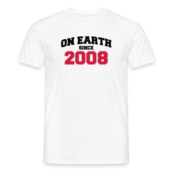 on earth 2008 (fr) - T-shirt homme - blanc - Devant - AI Model Male 178 dark (178cm)