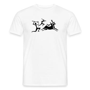 Chasseur de peintures rupestres - T-shirt homme - blanc - Devant - AI Model Male 178 dark (178cm)
