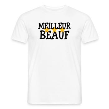 Meilleur Beauf - T-shirt homme - blanc - Devant - AI Model Male 178 dark (178cm)