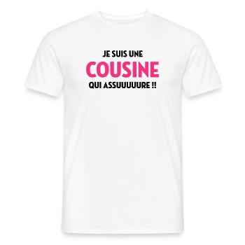 Onkel / Tante / Vetter / Cousin / Kusine - Männer T-Shirt - Weiß - Vorne - AI Model Male 178 dark (178cm)