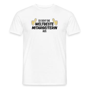 die weltbeste mitarbeiterin - Männer T-Shirt - Weiß - Vorne - AI Model Male 178 dark (178cm)