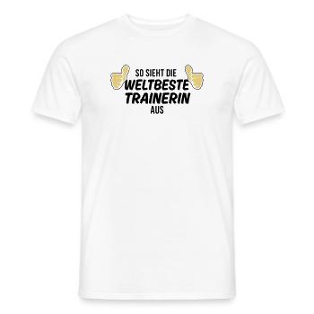 die weltbeste trainerin - Männer T-Shirt - Weiß - Vorne - AI Model Male 178 dark (178cm)
