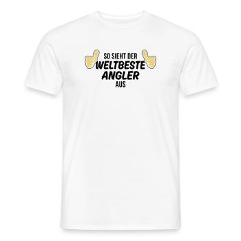 der weltbeste angler - Männer T-Shirt - Weiß - Vorne - AI Model Male 178 dark (178cm)