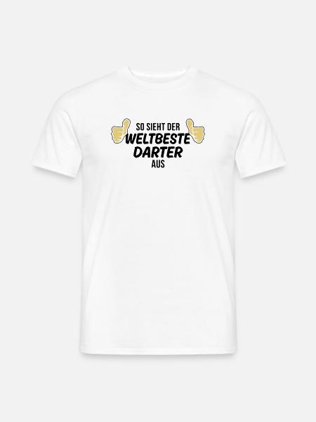 der weltbeste darter - Männer T-Shirt - Weiß