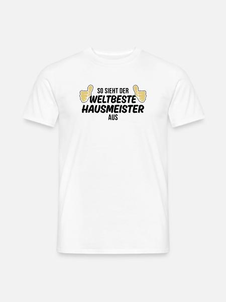 der weltbeste hausmeister - Männer T-Shirt - Weiß