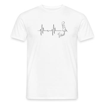 basketball heartbeat slamdunk icon pulse icon - Men's T-Shirt - white - Front - AI Model Male 178 dark (178cm)