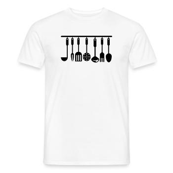 Kitchen utensils kitchen utensils - Men's T-Shirt - white - Front - AI Model Male 178 dark (178cm)