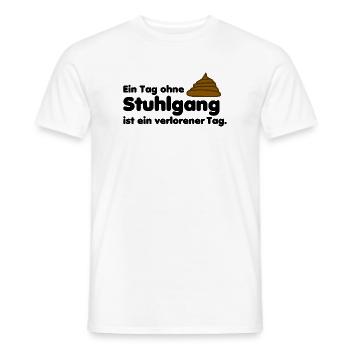 Stuhlgang Toilette Kot Haufen - Männer T-Shirt - Weiß - Vorne - AI Model Male 178 dark (178cm)
