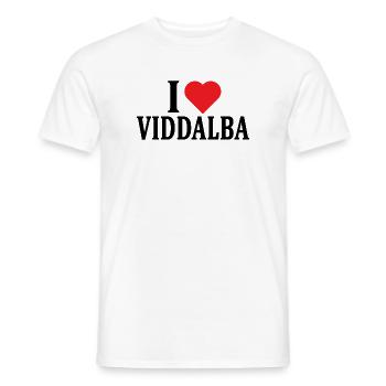 T-shirt I love Viddalba t-shirt Sardinia - Men's T-Shirt - white - Front - AI Model Male 178 dark (178cm)