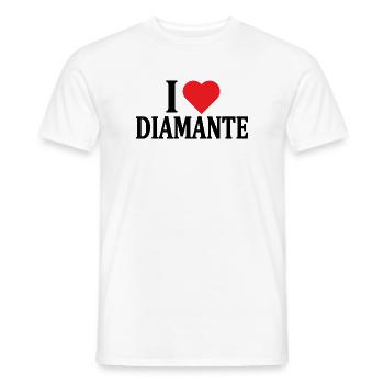 T-shirt I love Diamond t-shirt gift idea - Men's T-Shirt - white - Front - AI Model Male 178 dark (178cm)