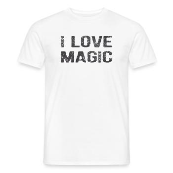 I Love Magic: The Art of Conscious Creation - Men's T-Shirt - white - Front - AI Model Male 178 dark (178cm)