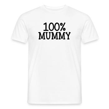 100% Mama - Muttertag - Männer T-Shirt - Weiß - Vorne - AI Model Male 178 dark (178cm)