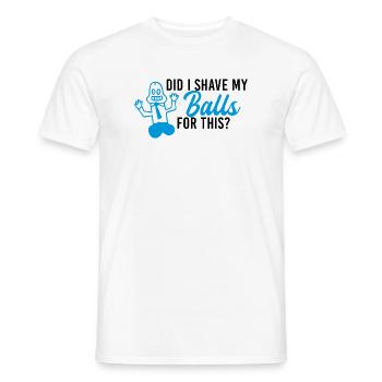 Me suis-je rasé les couilles - T-shirt homme - blanc - Devant - AI Model Male 178 dark (178cm)
