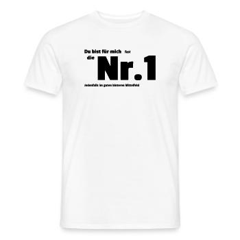 Number One - Men's T-Shirt - white - Front - AI Model Male 178 dark (178cm)