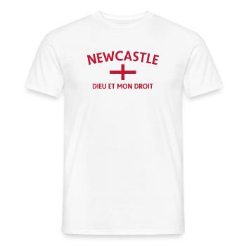 Newcastle Crest Fusion - Männer T-Shirt - Weiß - Vorne - AI Model Male 178 dark (178cm)