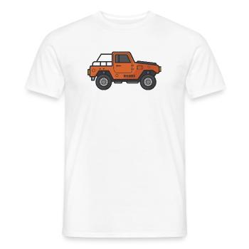 Dessin animé Jeep - T-shirt homme - blanc - Devant - AI Model Male 178 dark (178cm)