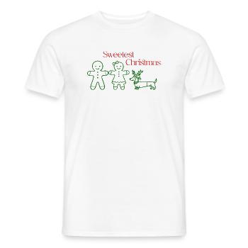 Noël – Amis en pain d’épices & teckel - T-shirt homme - blanc - Devant - AI Model Male 178 dark (178cm)