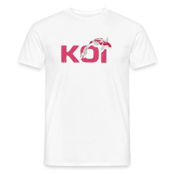 Don't Be So Koi Funny Fish Pond Wordplay Humor - Men's T-Shirt - white - Front - AI Model Male 178 dark (178cm)