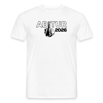 ABI 2026 Mittelfinger Abitur - Geschenk - Männer T-Shirt - Weiß - Vorne - AI Model Male 178 dark (178cm)