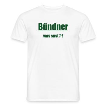 Bündner Wortwitz Grün Graphic - T-shirt homme - blanc - Devant - AI Model Male 178 dark (178cm)