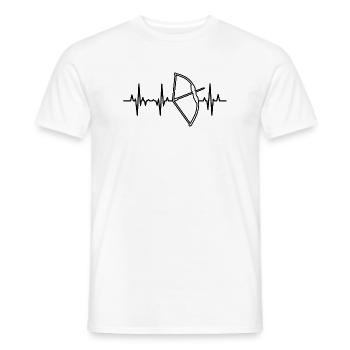 Pfeil und Bogen Herzschlag - Männer T-Shirt - Weiß - Vorne - AI Model Male 178 dark (178cm)