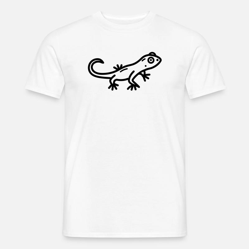 Eidechse - Männer T-Shirt - Weiß