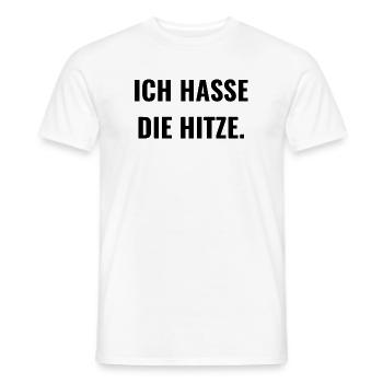 Ich hasse die Hitze. - Männer T-Shirt - Weiß - Vorne - AI Model Male 178 dark (178cm)