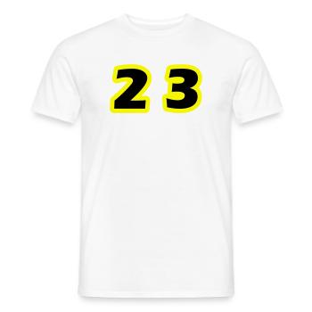 23 Number symbol - Men's T-Shirt - white - Front - AI Model Male 178 dark (178cm)