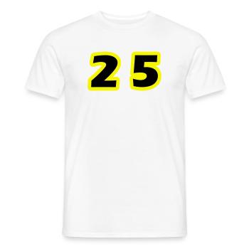 25 Number symbol - Men's T-Shirt - white - Front - AI Model Male 178 dark (178cm)