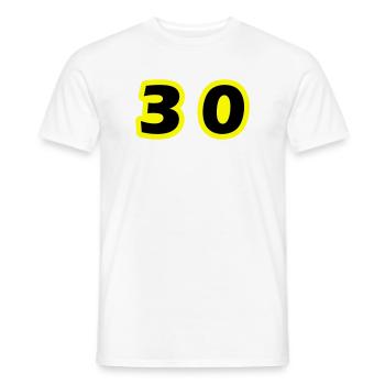 Symbole de 30 chiffres - T-shirt homme - blanc - Devant - AI Model Male 178 dark (178cm)