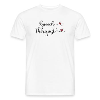 Speech Therapist with a Heart - Men's T-Shirt - white - Front - AI Model Male 178 dark (178cm)