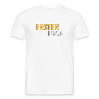 Erster Einsatz - Shirt für Jugendfeuerwehr - Männer T-Shirt - Weiß - Vorne - AI Model Male 178 dark (178cm)