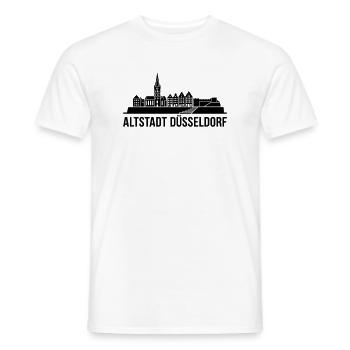 Düsseldorf Altstadt Silhouette - Männer T-Shirt - Weiß - Vorne - AI Model Male 178 dark (178cm)