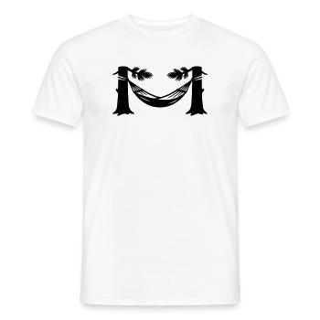 Haengematte Wald Silhouette - Männer T-Shirt - Weiß - Vorne - AI Model Male 178 dark (178cm)