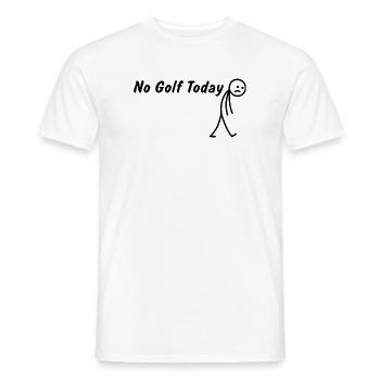Heute kein Golf – Lustiges Golfgeschenk - Männer T-Shirt - Weiß - Vorne - AI Model Male 178 dark (178cm)
