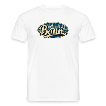 Bonn Vintage Stadtmotiv - Männer T-Shirt - Weiß - Vorne - AI Model Male 178 dark (178cm)