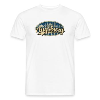 Augsburg Vintage Stadtmotiv - Männer T-Shirt - Weiß - Vorne - AI Model Male 178 dark (178cm)