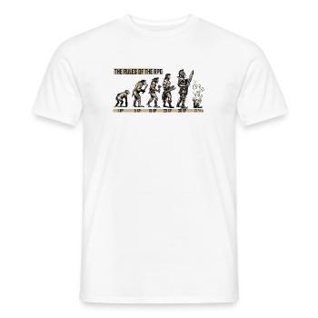 Die Regeln des sich entwickelnden RPGs - Männer T-Shirt - Weiß - Vorne - AI Model Male 178 dark (178cm)