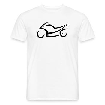 SpeedBike - Männer T-Shirt - Weiß - Vorne - AI Model Male 178 dark (178cm)