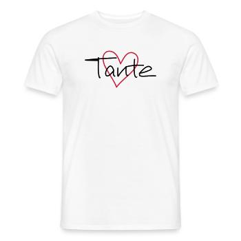 Tante Herz Geschenk Liebe Patentante - Männer T-Shirt - Weiß - Vorne - AI Model Male 178 dark (178cm)