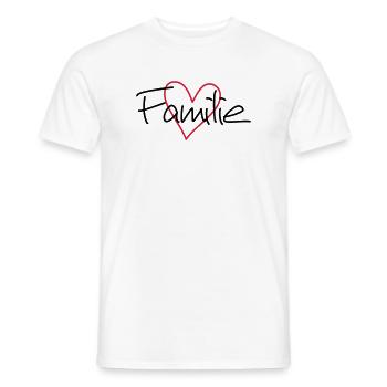 Familie Herz Liebe Gemeinschaft Zusammenhalt - Männer T-Shirt - Weiß - Vorne - AI Model Male 178 dark (178cm)