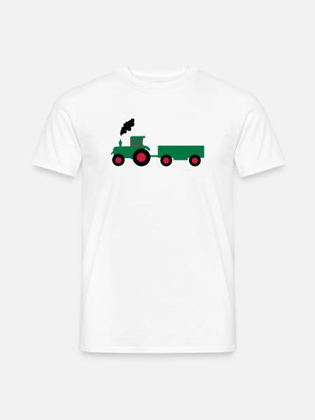 tractor anhaenger - Men's T-Shirt - white