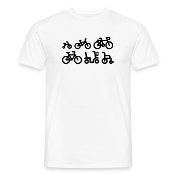 Evolution Fahrradrennen Radfahren Fahrradrennen - Männer T-Shirt - Weiß - Vorne - AI Model Male 178 dark (178cm)
