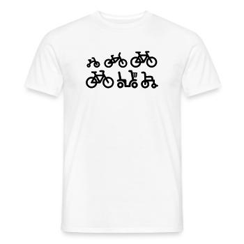 Evolution mountain bike MTB VTT vélo de course - T-shirt homme - blanc - Devant - AI Model Male 178 dark (178cm)