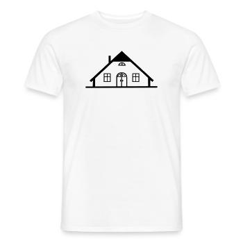 Farm barn warehouse house - Men's T-Shirt - white - Front - AI Model Male 178 dark (178cm)